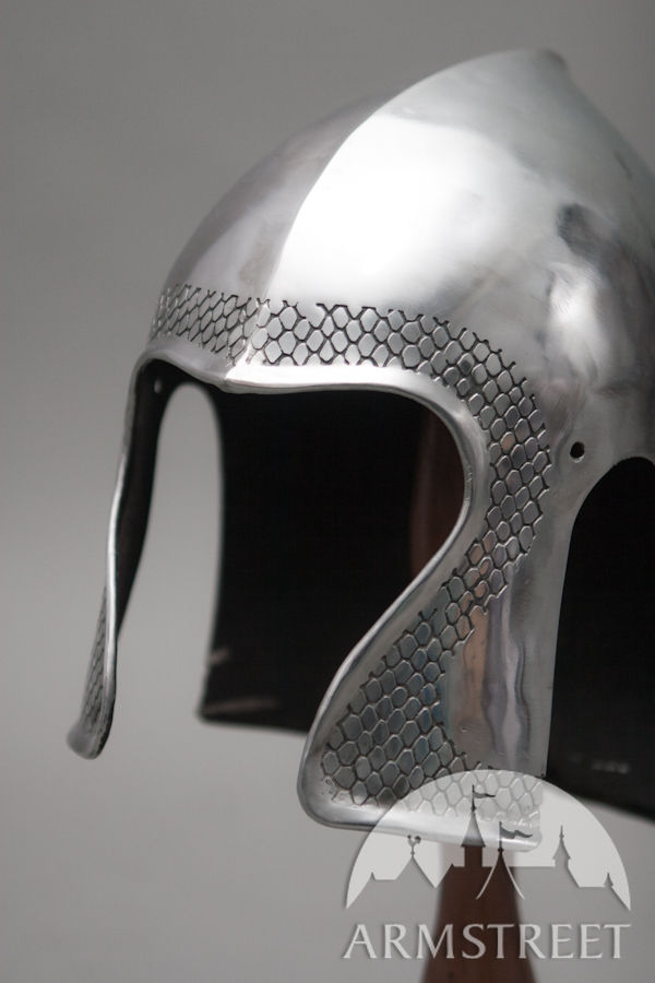 Fantasy Functional Armor Barbuta Helmet for sale. Available in
