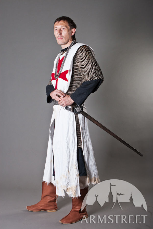 Knight Crusader Templar Tabard with red cross for sale. Available in