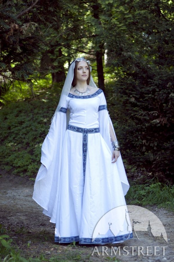 Renaissance Wedding Attire on Medieval Fantasy Wedding Dress White Swan