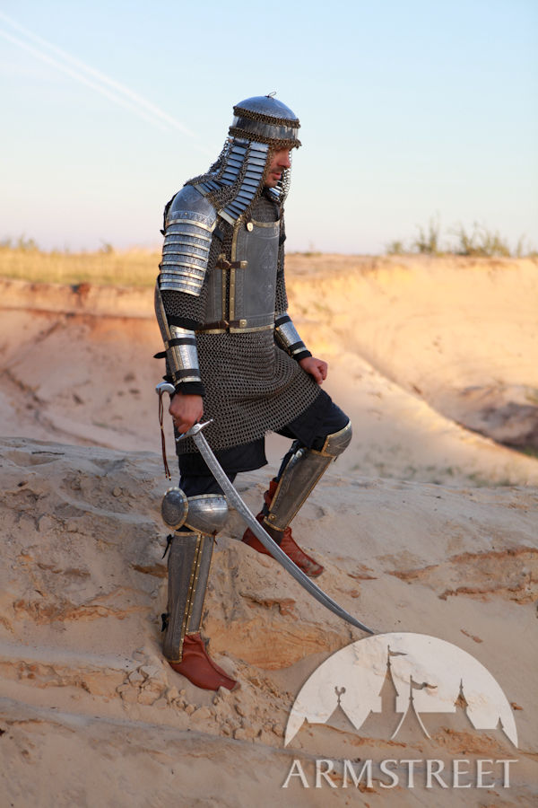 Eastern style functional armour kit: cuirass, pauldrons, bracers and