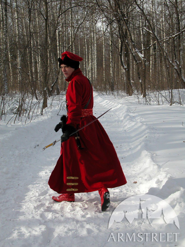 Traditional russian &quot;Strelets&quot; coat - for sale. Available in: black