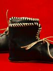 BLACK MEDIEVAL BOOTS/SHOES HANDMADE LEATHER SHOES