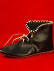 BLACK MEDIEVAL BOOTS/SHOES HANDMADE LEATHER SHOES