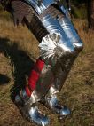 Medieval armor legs gothic armor and sabatons