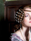 Exclusive medieval velvet dress with chemise