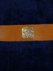 LEATHER BELT WITH MOLDED ACCENTS