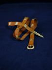 LEATHER BELT WITH MOLDED ACCENTS