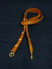 LEATHER BELT WITH MOLDED ACCENTS