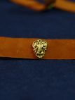 LEATHER BELT WITH MOLDED ACCENTS