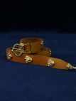LEATHER BELT WITH MOLDED ACCENTS