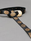 Medieval Armor Belt With Etched Steel Accents