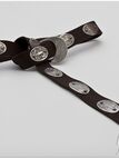Medieval Armor Belt With Etched Steel Accents