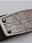 MEDIEVAL ARMOR BELT WITH ETCHED STEEL ACCENTS