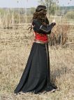 MEDIEVAL BLACK COTTON DRESS WITH BODICE WEST