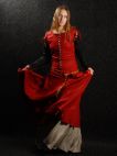 MEDIEVAL DRESS WITH DETACHABLE SLEEVES 