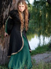 Medieval Fantasy Dress And Overcoat Set