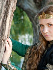 Medieval Fantasy Dress And Overcoat Set