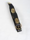 MEDIEVAL LEATHER BELT WITH HANDMADE BRASS ACCENTS AND CLASP