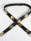 MEDIEVAL LEATHER BELT WITH HANDMADE BRASS ACCENTS AND CLASP