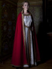 Medieval Fairy Tale Natural Linen tunic and wool cloak set