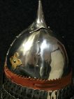 MEDIEVAL SLAVIC CONE HELMET WITH FACE-MASK VISOR