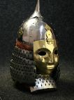 MEDIEVAL SLAVIC CONE HELMET WITH FACE-MASK VISOR