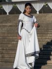 MEDIEVAL WHITE COTTON DRESS AND BODICE 