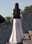 MEDIEVAL WHITE COTTON DRESS AND BODICE 
