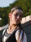MEDIEVAL WHITE COTTON DRESS AND BODICE 