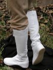Medieval white  boots - leather fantasy  Forest boots