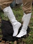 White medieval fantasy high boots 