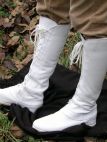 Medieval fantasy white high boots 