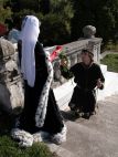 MEDIEVAL WOOL COAT TUNIC GARB - TAPPERT AND HOOD
