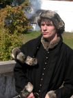 MEDIEVAL WOOL COAT TUNIC GARB - TAPPERT AND HOOD