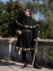 MEDIEVAL WOOL COAT TUNIC GARB - TAPPERT AND HOOD