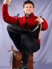 Medieval renaissance black leather boots
