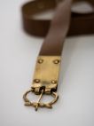 XIII-XIV CENTURY WESTERN EUROPE HANDMADE LEATHER BELT CASTING MOLDING REPRO