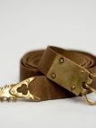 XIII-XIV CENTURY WESTERN EUROPE HANDMADE LEATHER BELT CASTING MOLDING REPRO
