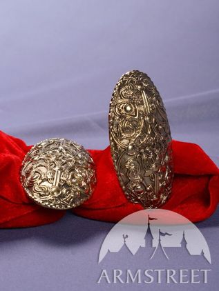 Handmade Casting: Medieval Dress (apron) Clasps (pair)