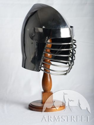 Medieval Bascinet  Helm Helmet Armor With Bargrill