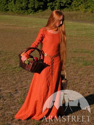  Medieval Dress And Surcoat Costume Set