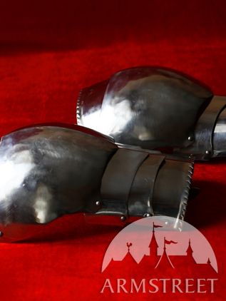 Western Medieval Combat Spaulders Pauldrons  With Cutted Borders