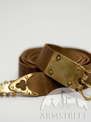 XIV-XV Century  Western Europe Handmade Leather Belt Casting Molding Repro