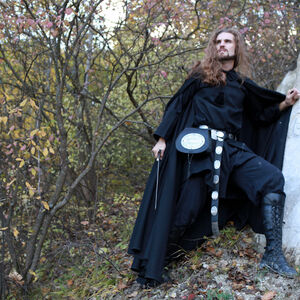  Black Medieval Cotton Cloak "Watcher"