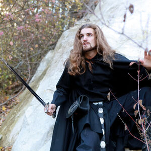  Black Medieval Cloak "Watcher"