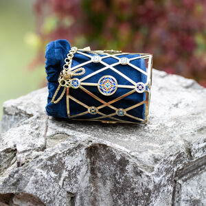 Brass and velvet basket bag “Key Keeper”