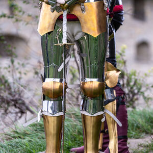 Knight greaves armor “Morning Star” for SCA and LARP