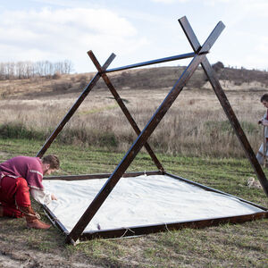How frame for viking tent looks