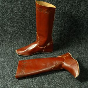 Classic medieval  handmade leather boots
