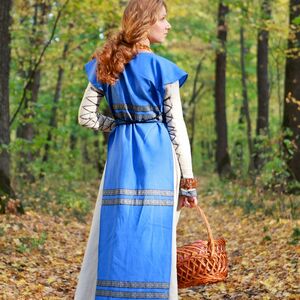Classic Medieval Flax Linen Surcoat "Sunshine Janet"